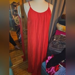 Flowy Red Maxi Dress in XL